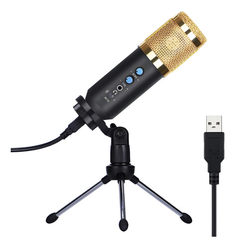 Kit Micrófono Condenser Usb Grabación Profesional Bm-858 Pc Negro