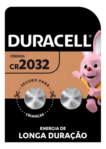 Pilha Moeda Cr 2032 Duracell Com 2 Unidades