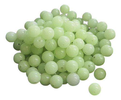100 Pieces Acrylic Luminous Beads Spacer Beads For Arts 10mm