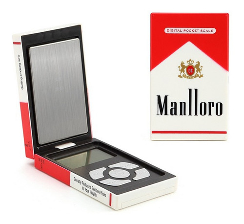 Pesa Digital Gramera 0,1gr/500gr Mini Cajetilla Cigarro 