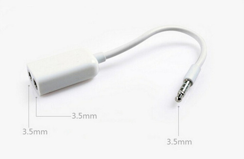 Cable Adaptador Spliter Para 2 Audifonos En 1 Plug 3.5mm