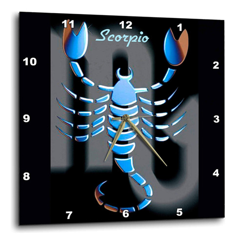 Reloj De Pared Signo Del Zodiaco Escorpio, 10 X 10 PuLG...