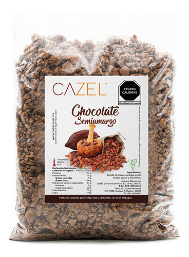 Chocolate Semiamargo Oaxaqueño Granulado 2 Kg