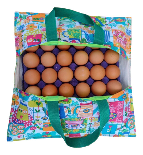 Bolso Porta Bandeja De Huevos De Tela Bolsa Portátil Lavable