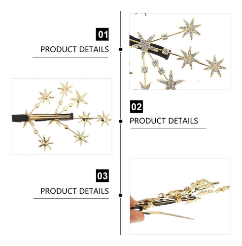 Navidad 1 Broche Para El Pelo Con Estrás De Estrella