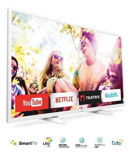 Smart Tv 32 Blanco Philips Hd 32phg5833/77 Con Marco Blanco!