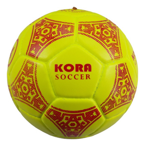 Balón De Fútbol Kora No.4 32 Gajos Color Amarillo