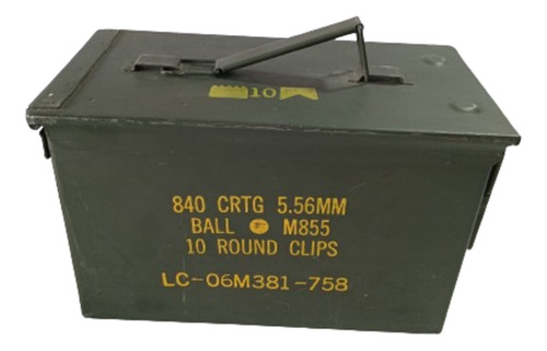 Caja Municiones Militar Metálica Hermética , Original 5.56