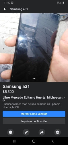 Celular Samsung A31 Memoria Ram4 De 64 Espandible A 512 (Usado)