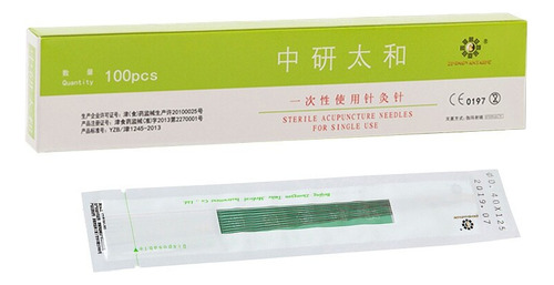 100 Agujas Acupuntura Puncion Seca Fisioterapia 0.35x100mm