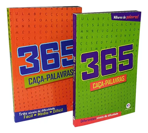 Kit 6 Livros 365 Caça Palavras + Bíblico, Frete Grátis