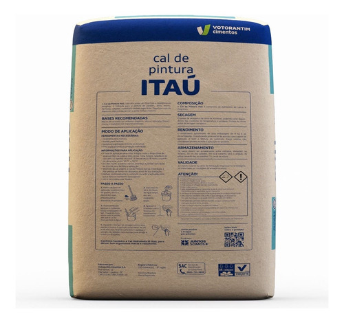 Cal De Pintura Tinta Votorantim Em Pó 8kg Itaú