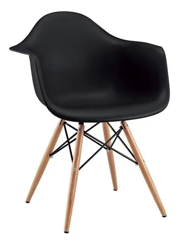 Silla Eames Con Posabrazos - Butaca Diseño Posabrazo Estructura De La Silla Blanco