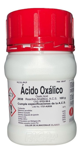 Ácido Oxálico R. A. De 100 G Fagalab