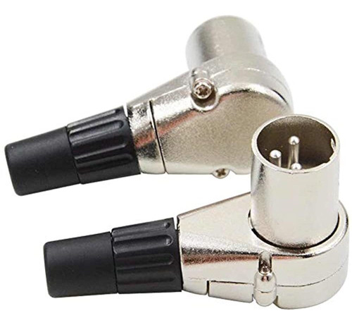 Bnkenx Paquete De 2 Conectores Xlr Macho Ajustables De 3 Pin