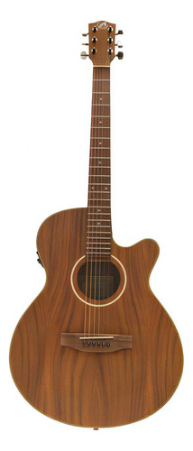 Guitarra Electroacustica Bamboo Ga-40-koa-q Con Funda Msi