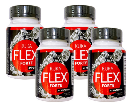 Kukaflex Forte Pack 4 Botes Glucosamina Y Ácido Hialurónico Sabor Sin Sabor