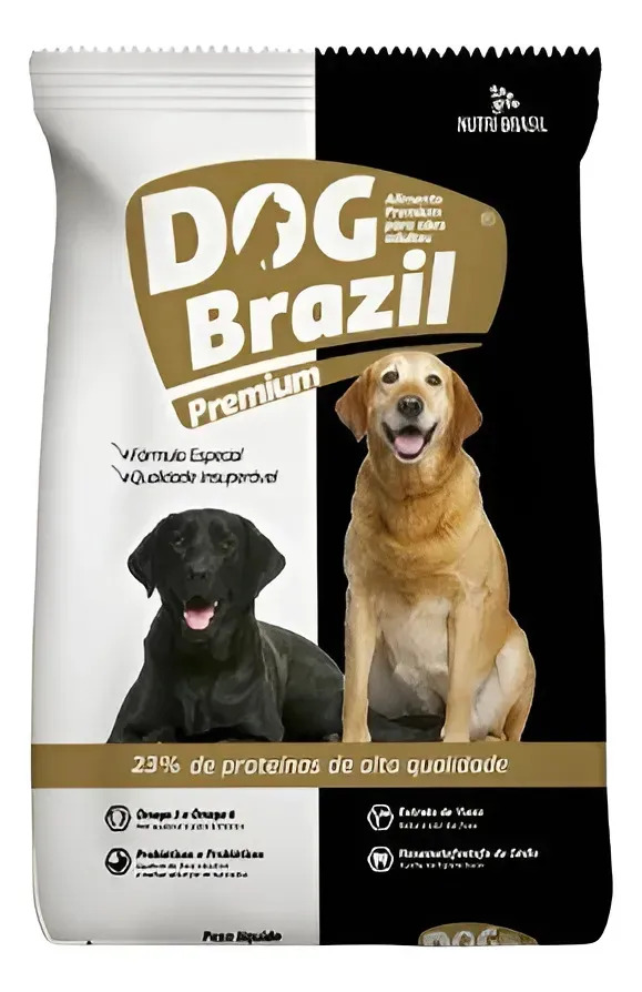 Ração Dog Brazil Premium 23% Proteinas Cães Adultos 15kg