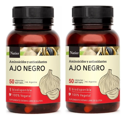 Ajo Negro Hipertensión Arterial Antioxidante Natier Pack X 2