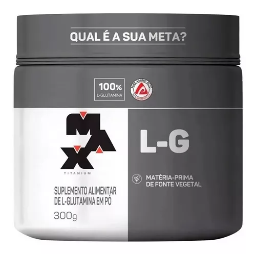 Glutamina Aminoácido 100% Pura 300gr - Max Titanium