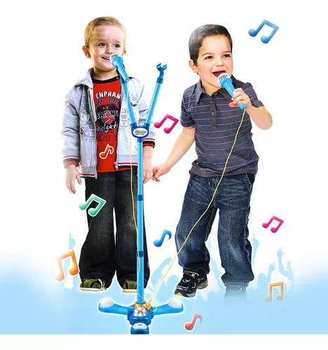 Microfono Karaoke Star Party Doble Infantil Con Luces