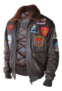 Chaqueta De Piloto Maverick Top Gun Chamarra En Cuero Topgun