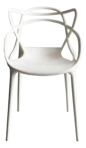 Cadeira de jantar Baires4 Master, estrutura de cor  branco, 3 unidades
