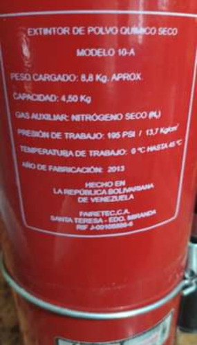 Imagen 2 de 2 de Extintor Usado