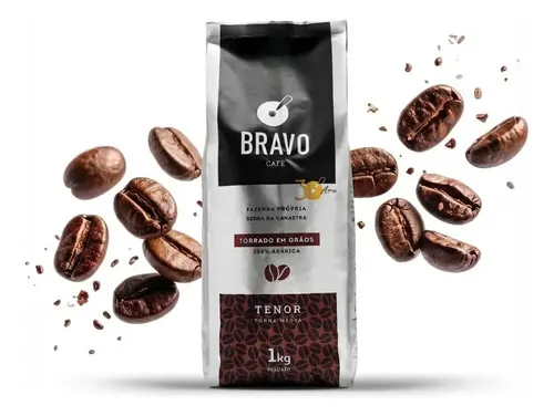 Café Tenor Torrado Em Grãos Bravo Café Pacote 1kg
