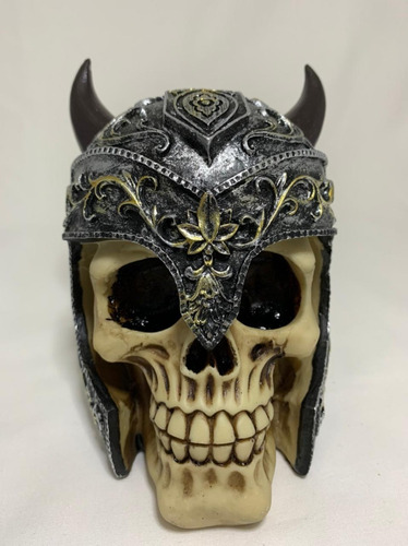 Cabeça Caveira Crânio Resina Soldado Romano Viking