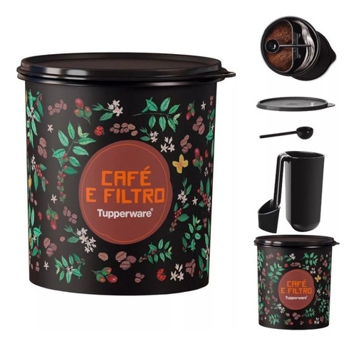 Tupperware | Caixa Café & Filtro Floral - Mantimentos