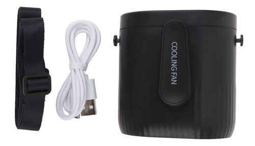 Ventilador Con Clip De Cintura Recargable Negro Negro Profes