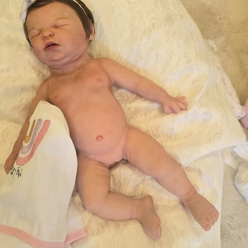 Bebê Reborn Silicone Sólido Molinha Mama E Faz Xixi , Banho