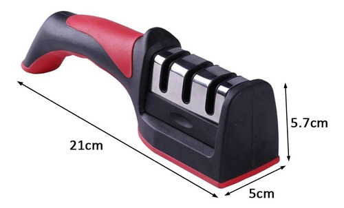 Imagen 4 de 4 de Afilador De Cuchillos Acero Ergonómico Antideslizante