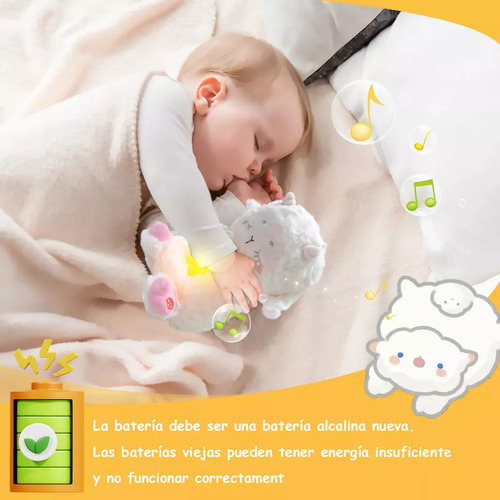 Oveja De Peluche Que Respira Al Bebé Dormido Para La Ansieda