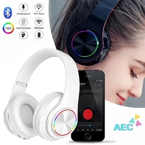 Audifonos Diadema Bluetooth Manos Libres Con Luz Led | Meses sin intereses