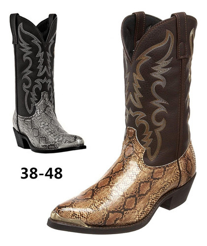 Las Botas Vaqueras Se Combinan Con Tacones Altos Y Se Imprim