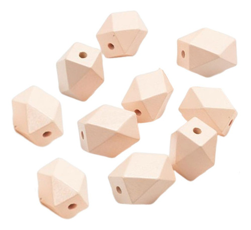 10 Uds. De Cuentas De Madera Pulida, Cuentas Sueltas, Rosado
