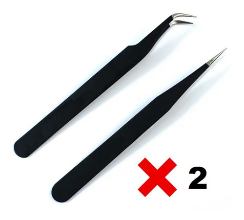 Kit 2 Pinza De Bruselas Curva Y Recta