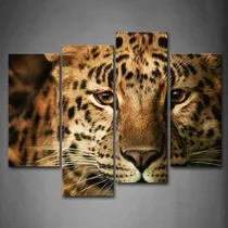 Comprar Pintura Mural De Primera Pared Con Cabeza De Leopardo Sobre