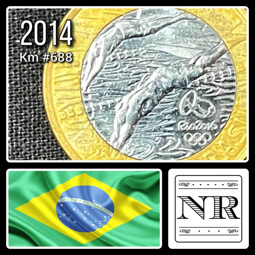 Brasil - 1 Real - Año 2014 - Natacion - Rio 2016 - Económica