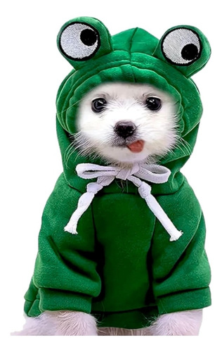 Sueter Sudadera Ropa Gato Perro Mascotas Disfraz Rana Verde/m