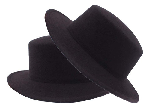 Sombrero Clásico Estilo Británico Ala Recta Manhattan Fedora