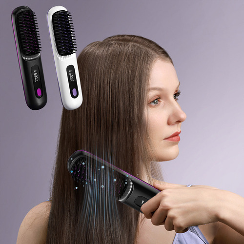 Escova Alisadora De Cabelo Sem Fio R Atualizada E Portátil H