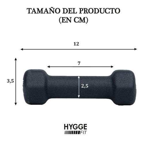 Imagen 2 de 10 de Par De Mancuernas Pesas 0,5kg Recubiertas Neoprene Funcional