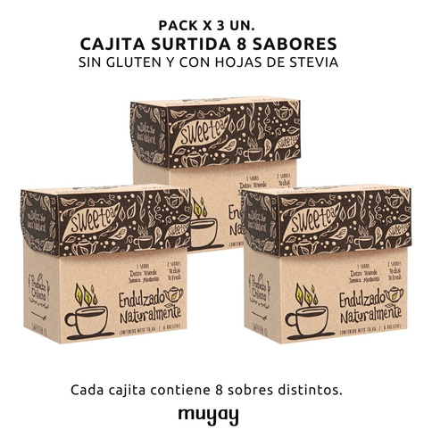 Pack Surtido Té E Infusión Con Hojas Stevia