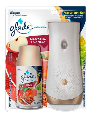 Aromatizante Automático Glade Manzana Y Canela Aparato + Repuesto 270ml