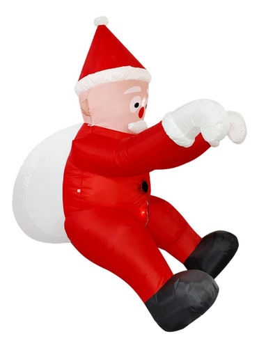 Papá Noel Inflable Grande Para Colgar De Navidad De 6,56
