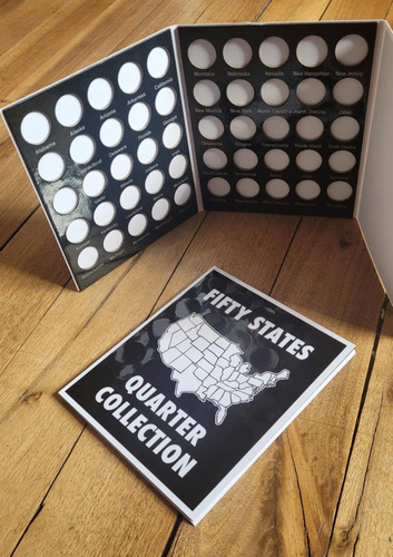 Imagen 5 de 5 de Álbum Coleccionar Monedas De Los Estados Usa 25 Centavos
