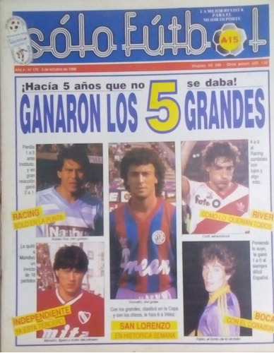 Solo Futbol 170 Poster Argentinos. Ganaron Los 5 Grandes